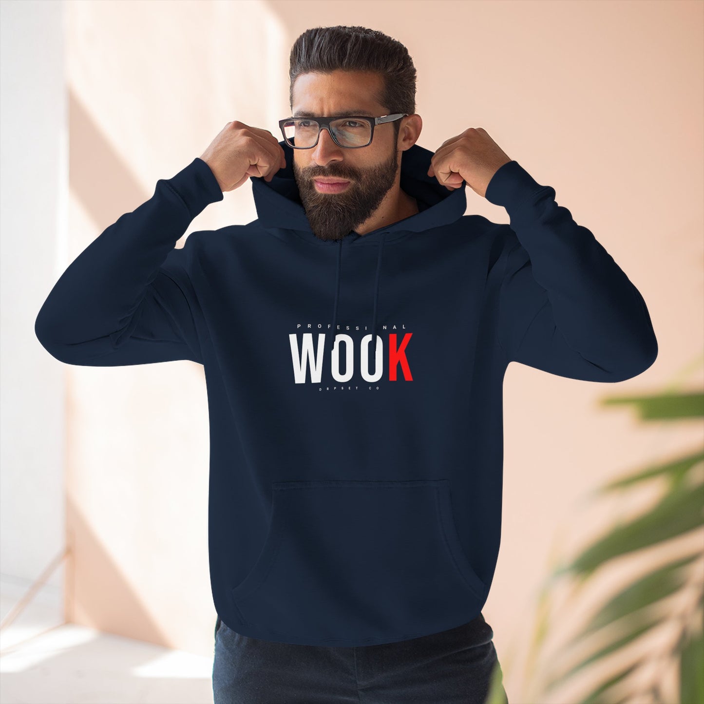 Wook Hoodie — Minimal 'WOOK' Graphic Fleece Pullover