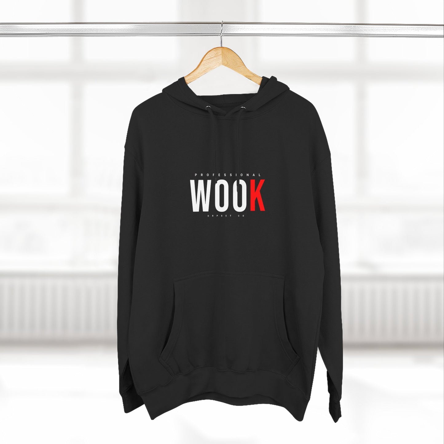 Wook Hoodie — Minimal 'WOOK' Graphic Fleece Pullover