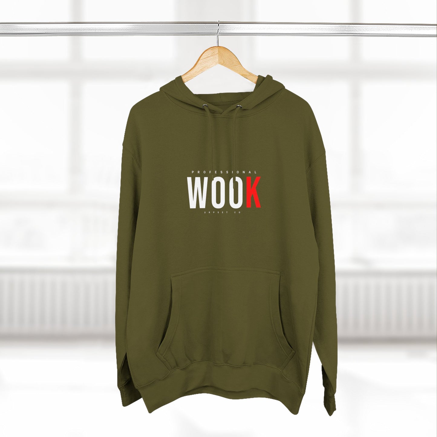 Wook Hoodie — Minimal 'WOOK' Graphic Fleece Pullover