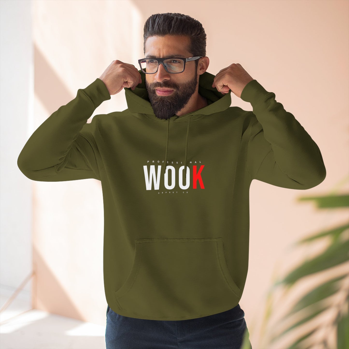 Wook Hoodie — Minimal 'WOOK' Graphic Fleece Pullover