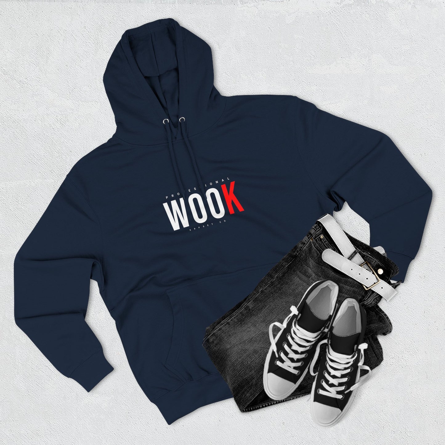 Wook Hoodie — Minimal 'WOOK' Graphic Fleece Pullover