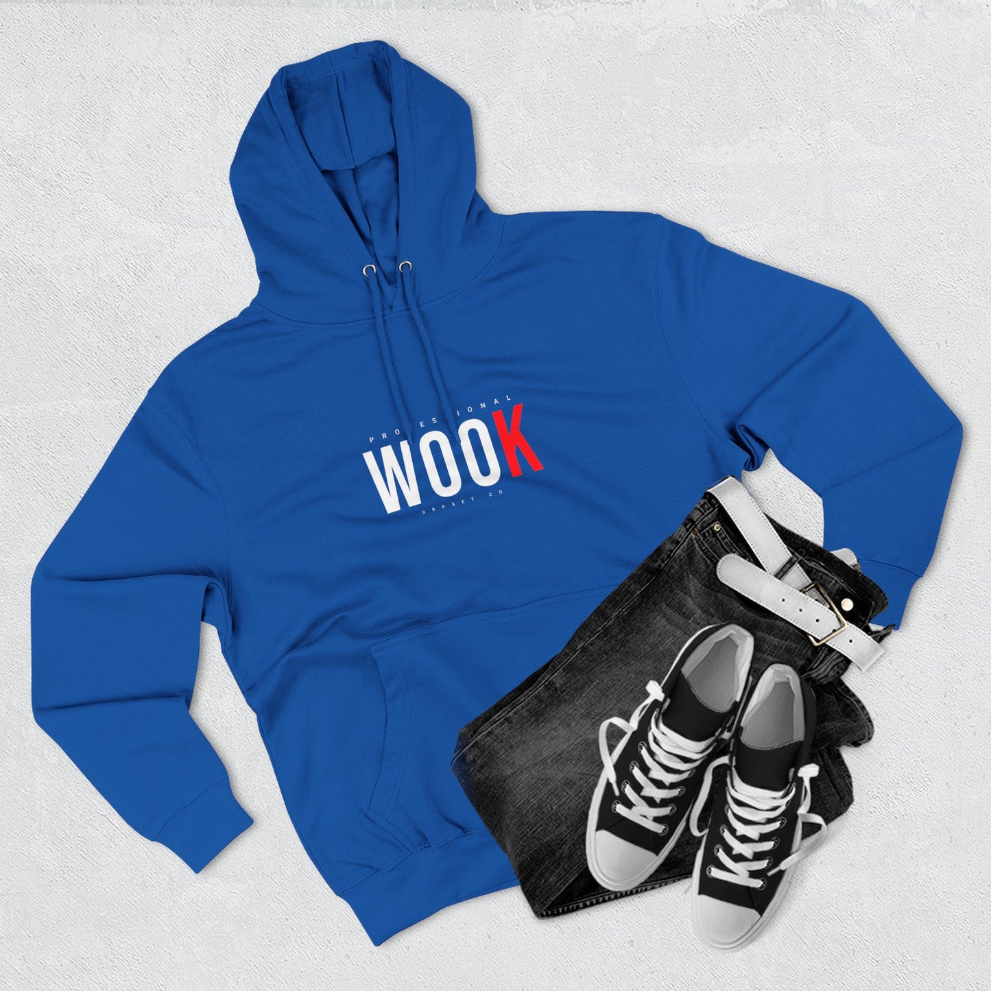 Wook Hoodie — Minimal 'WOOK' Graphic Fleece Pullover