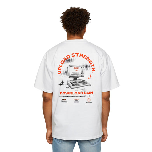 Retro Tech Tee — "Upload Strength, Download Pain" Graphic T-Shirt